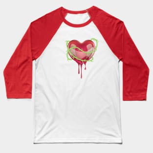 Bleeding Red Heart Baseball T-Shirt